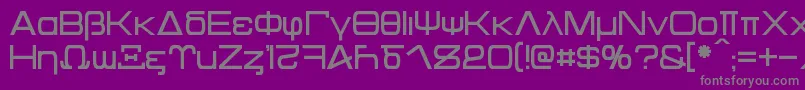 フォントKentaurus – 紫の背景に灰色の文字