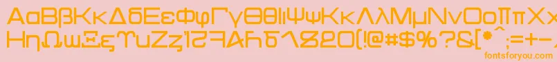 Kentaurus Font – Orange Fonts on Pink Background