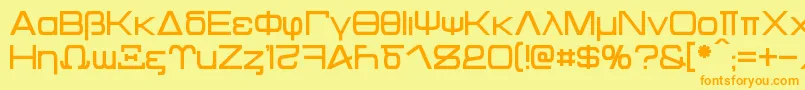 Kentaurus Font – Orange Fonts on Yellow Background