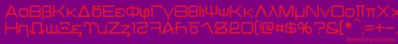 Kentaurus Font – Red Fonts on Purple Background