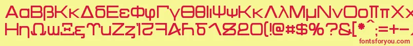 Kentaurus Font – Red Fonts on Yellow Background