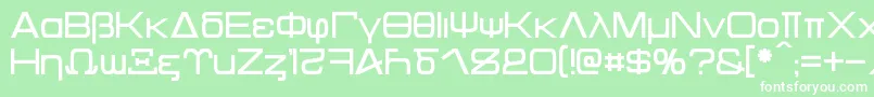 フォントKentaurus – 緑の背景に白い文字