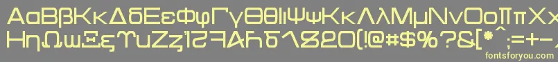 Kentaurus Font – Yellow Fonts on Gray Background