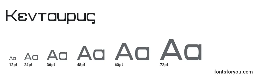 Kentaurus (131529) Font Sizes