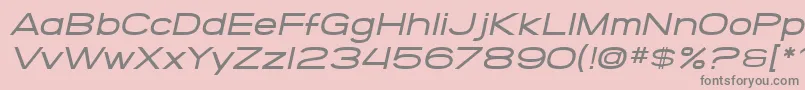 SfGrandezzaMediumOblique Font – Gray Fonts on Pink Background