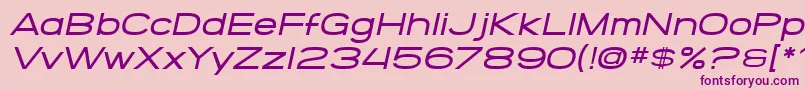 SfGrandezzaMediumOblique Font – Purple Fonts on Pink Background