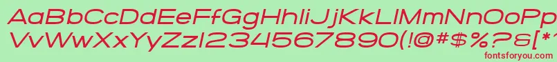 SfGrandezzaMediumOblique Font – Red Fonts on Green Background
