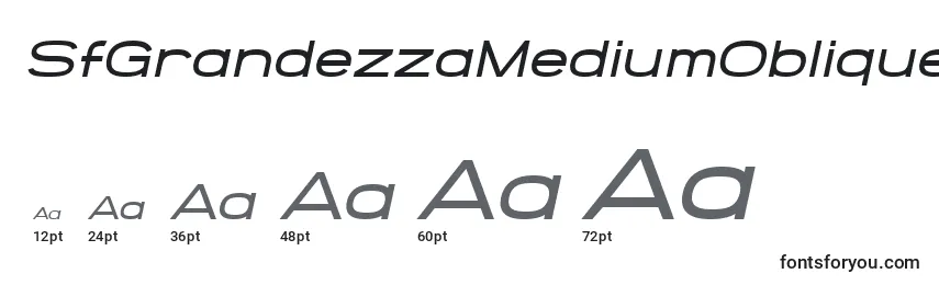 SfGrandezzaMediumOblique Font Sizes