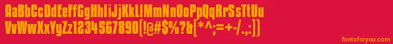 kenyan coffee bd Font – Orange Fonts on Red Background