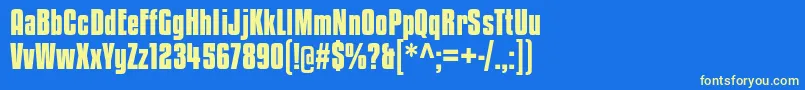 kenyan coffee bd Font – Yellow Fonts on Blue Background