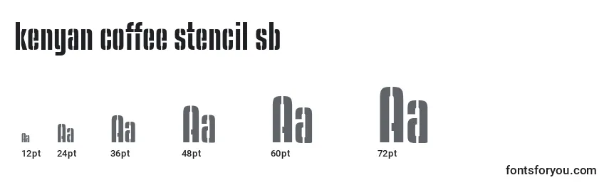 Размеры шрифта Kenyan coffee stencil sb