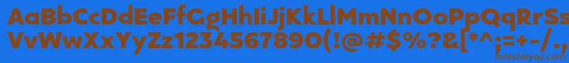 Czcionka Kepler 296 Personal use – brązowe czcionki na niebieskim tle