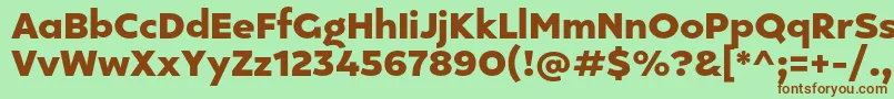 Kepler 296 Personal use Font – Brown Fonts on Green Background