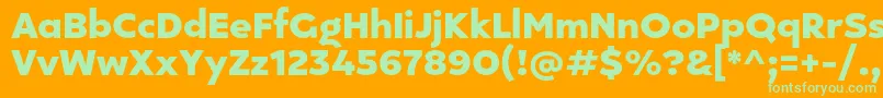 Kepler 296 Personal use Font – Green Fonts on Orange Background