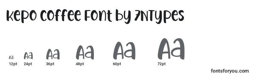 Размеры шрифта Kepo Coffee Font by 7NTypes