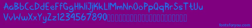 Kerape Font Font – Blue Fonts on Purple Background