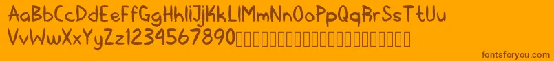 フォントKerape Font – オレンジの背景に茶色のフォント