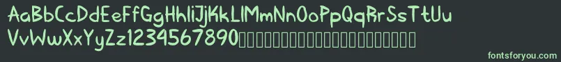 Kerape Font-fontti – vihreät fontit mustalla taustalla