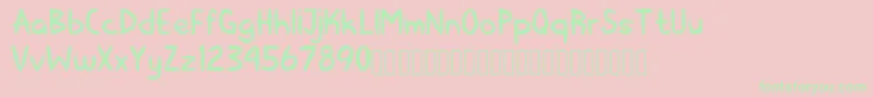Kerape Font Font – Green Fonts on Pink Background