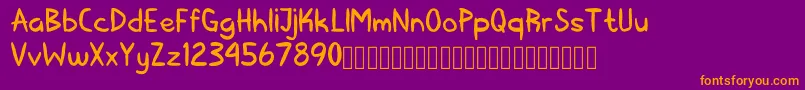 Kerape Font Font – Orange Fonts on Purple Background