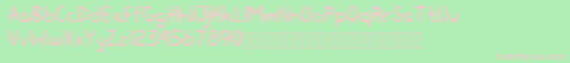 Kerape Font-fontti – vaaleanpunaiset fontit vihreällä taustalla