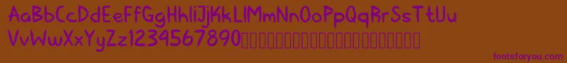 Kerape Font Font – Purple Fonts on Brown Background