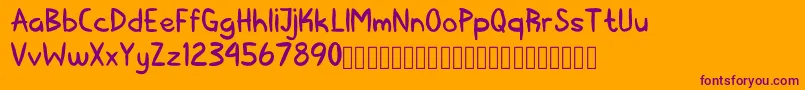 Kerape Font Font – Purple Fonts on Orange Background