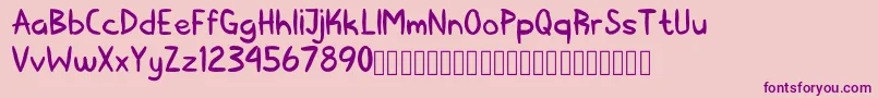 フォントKerape Font – ピンクの背景に紫のフォント