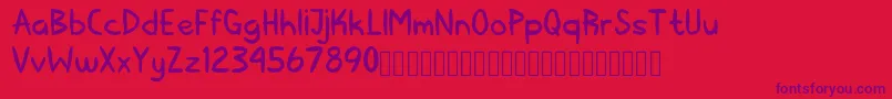 Kerape Font Font – Purple Fonts on Red Background