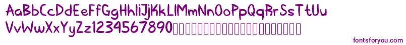 フォントKerape Font – 白い背景に紫のフォント