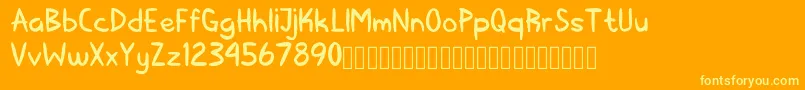 Kerape Font Font – Yellow Fonts on Orange Background