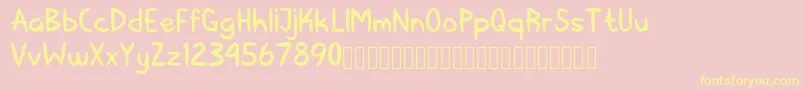 Kerape Font Font – Yellow Fonts on Pink Background