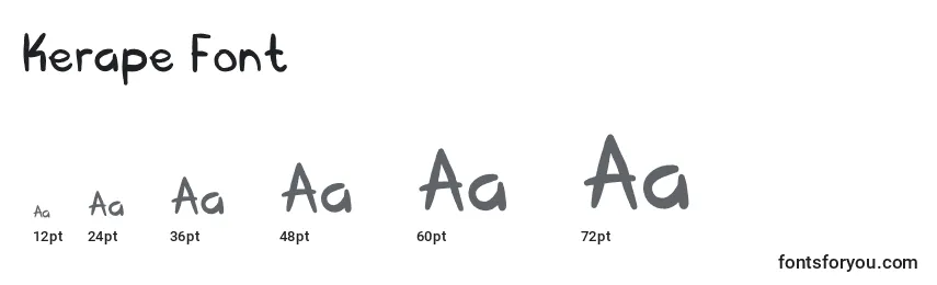 Размеры шрифта Kerape Font