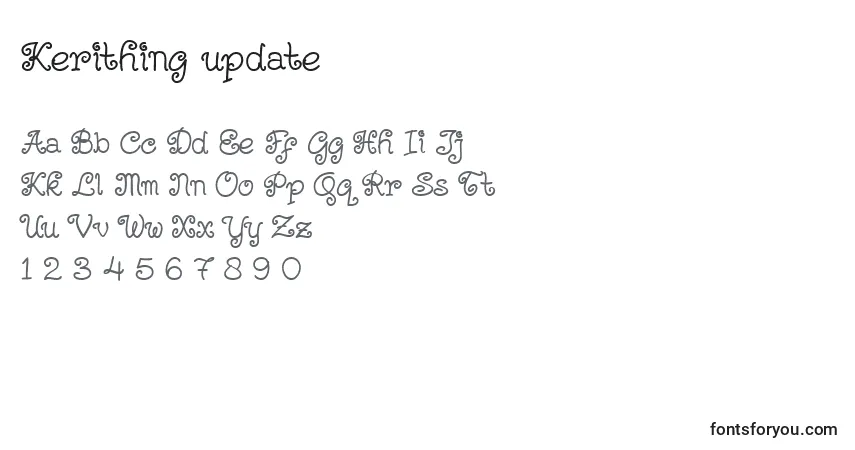 Kerithing update Font – alphabet, numbers, special characters
