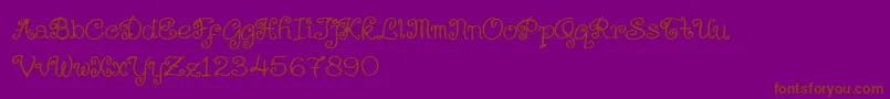 Kerithing update Font – Brown Fonts on Purple Background