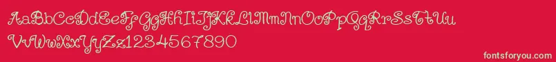 Kerithing update Font – Green Fonts on Red Background