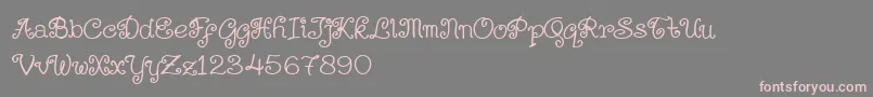 Kerithing update Font – Pink Fonts on Gray Background