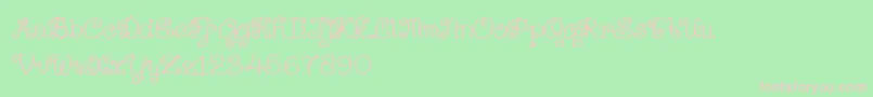 Kerithing update Font – Pink Fonts on Green Background