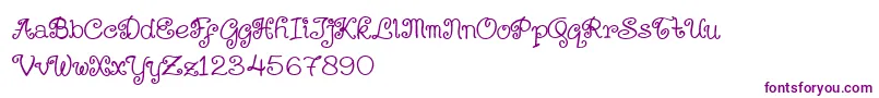 Kerithing update Font – Purple Fonts on White Background