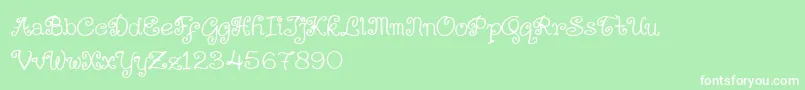 Kerithing update Font – White Fonts on Green Background