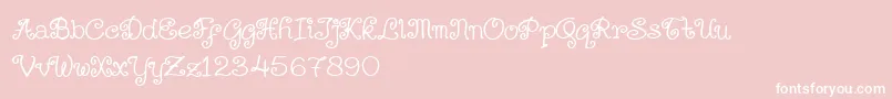 Kerithing update Font – White Fonts on Pink Background