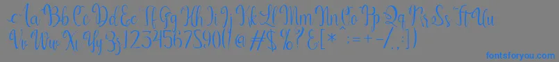 More about Kerling Script Font Kerling Script Font – Blue Fonts on Gray Background