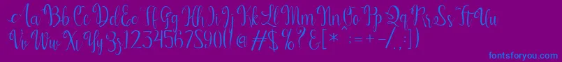 Más sobre la fuente Kerling Script fuente Kerling Script – Fuentes Azules Sobre Fondo Morado