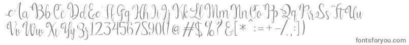 Czcionka Kerling Script – szare czcionki