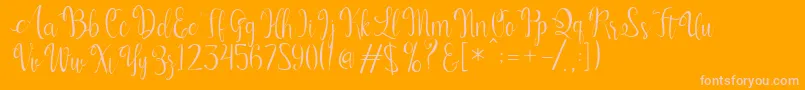 Más sobre la fuente Kerling Script fuente Kerling Script – Fuentes Rosadas Sobre Fondo Naranja