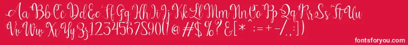 Kerling Script Font – White Fonts on Red Background