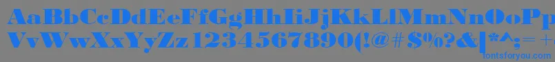 Urwbodonidextbolextwid Font – Blue Fonts on Gray Background