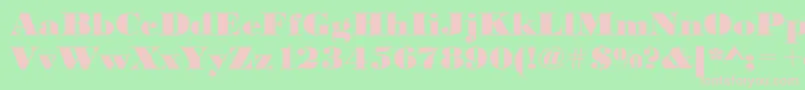 Urwbodonidextbolextwid Font – Pink Fonts on Green Background