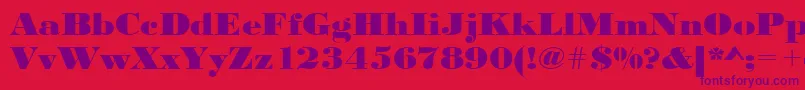 Urwbodonidextbolextwid Font – Purple Fonts on Red Background