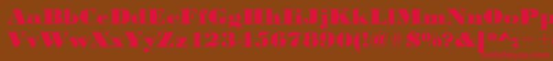 Urwbodonidextbolextwid Font – Red Fonts on Brown Background